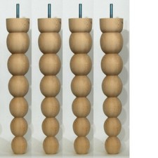 4 Modern Bobbin Legs Ref. E260 Occasional Table leg  H=330mm 13" Unpolished