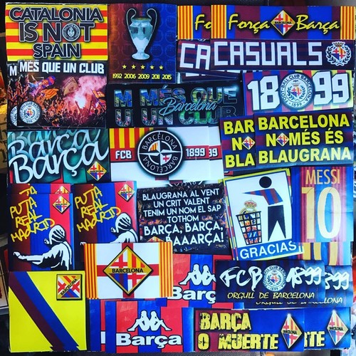 100 barcelona stickers based - 100,