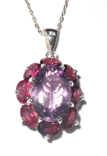 Amethyst garnet pendant - ,