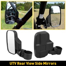 Rear View Mirror Set UTV Side Mirrors 1.75" - 2" Clamp Roll Cage For Polaris RZR