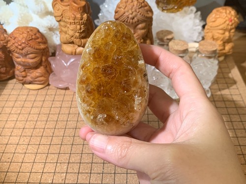 Natural citrine geode quartz - natural,
