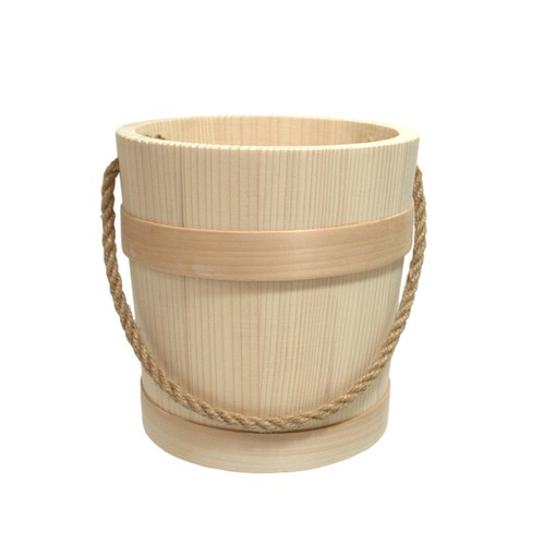 Handcrafted beech wood bucket - beech,