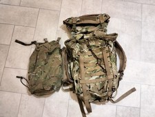 British Army PRI 45L MTP Camo Molle Bergen Rucksack Bag + side rocket pouch.
