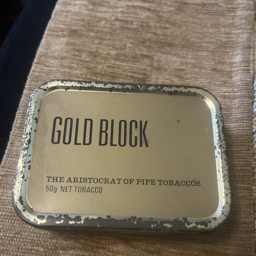 Gold block pipe tobacco empty - pipe,
