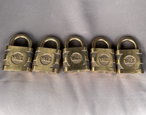 Antique brass padlocks