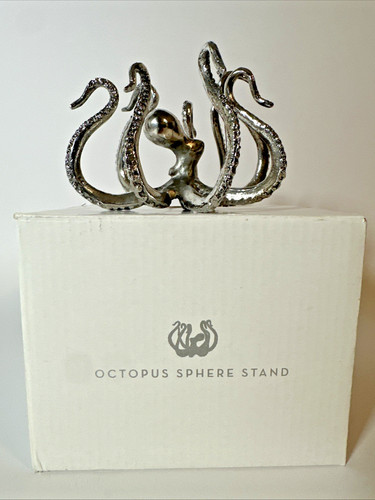 Octopus sphere stand pewter - octopus,