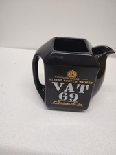 VAT 69 Scotch Whisky Advertising 12 cm Water Jug rare square version great 69 