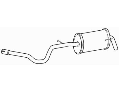 Rear exhaust silencer back - rear,