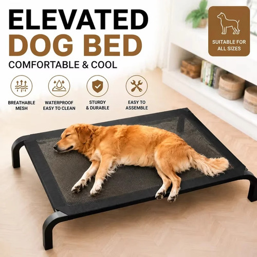Elevated dog bed raised - elevated, mesh