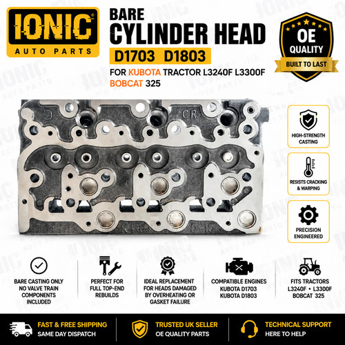 Bare cylinder head d1703 - head, d1803