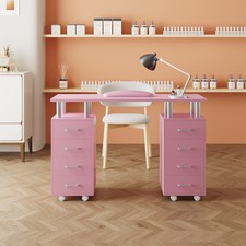 8 Drawer Rolling Nail Desk