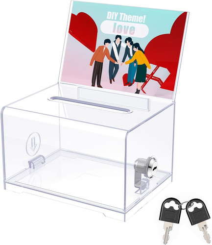 Acrylic donation box - donation, with