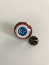 LARGE PIN'S 2cm BRONZE APPEARANCE COCKADE FRENCH REPUBLIC TRICOLOR FRANCE