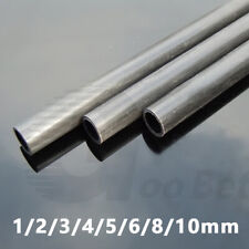 1/2/3/4/5/6/8/10mm Pultruded Carbon Fibre Round Tube RC Car Boat Plane Model DIY