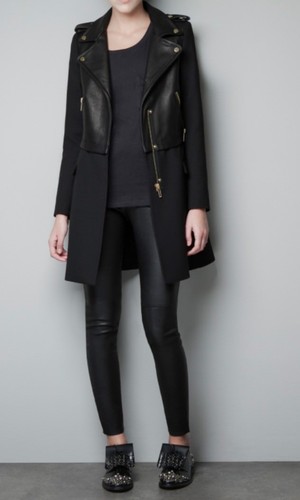 Zara black real cow genuine - zara,