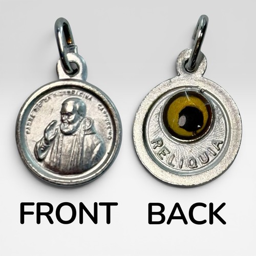 Padre pio relic medal pendant - relic,