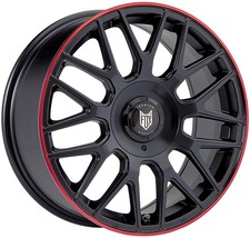 Alloy Wheels 17" Fox VR3 Black/Red For VW Golf R32 [Mk4] 02-04