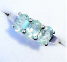 9ct White Gold Pale Green