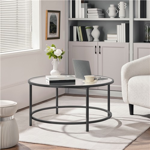 Round coffee table tempered - table,