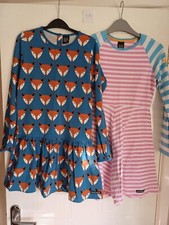 2x Villervalla girls long sleeved dresses, Age 9-10