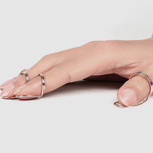 Silver metal finger - silver,