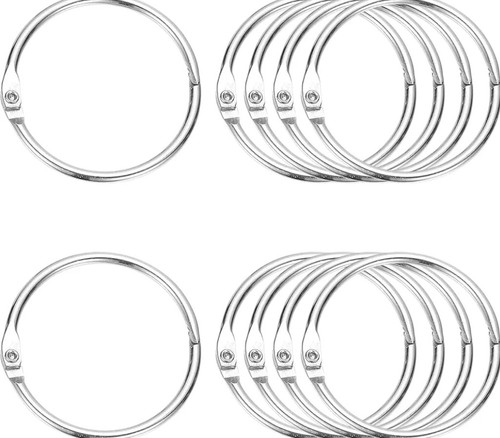 Metal book rings set - rings,, 10