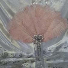 Blush Ostrich Feather Fan