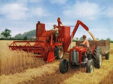 Vintage Massey Ferguson Tractor/Combine 780s Poster Brochure A3