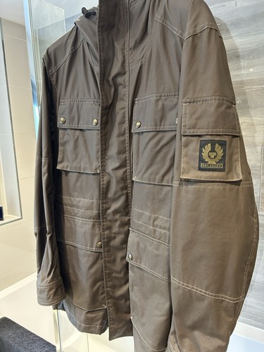 Belstaff waxed hooded coat - waxed,