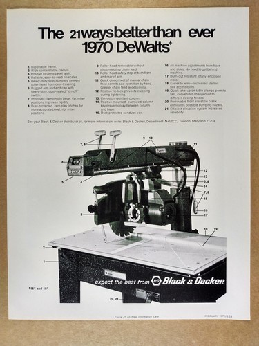 1970 dewalt radial arm - radial, saw