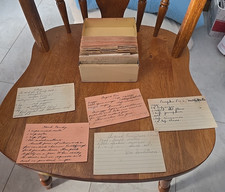 Vtg Granny Handwritten Cut Out