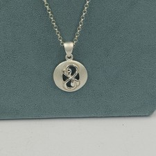 925 Sterling Silver Necklace Rennie Mackintosh Style Pendant 18" Long