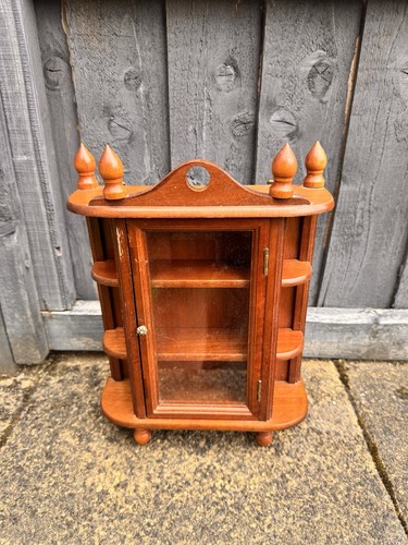 Vintage wood shelf curio - wood,