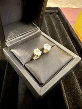 Oval Cut 1.0ct Diamond Earrings Gold