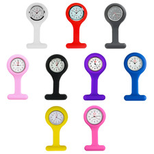 TRIXES Nurses Silicone Fob Watch *All Colours* NEW Quartz Pocket Watches Clip on