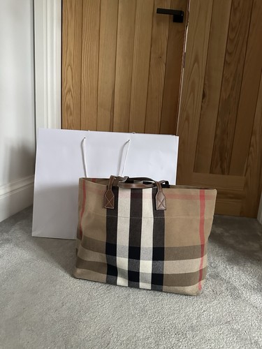 Burberry canvas tote bag - burberry,