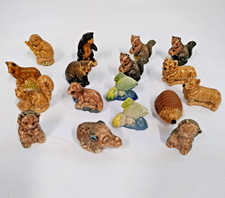 Vintage Wade Whimsies Collection x 17 Cats, Otter, Squirrels, Bear, Fox, Fish ..