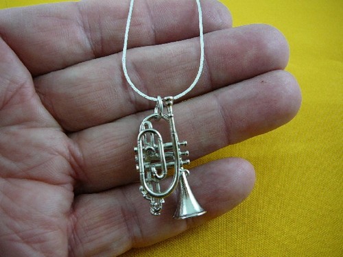 Cornet horn pendant - cornet,