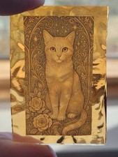 stained glass ginger tom cat