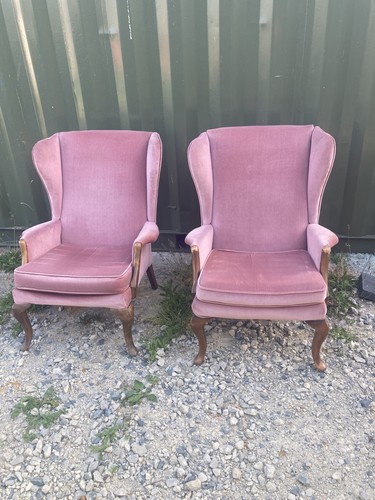 Pair vintage wingback - pair,