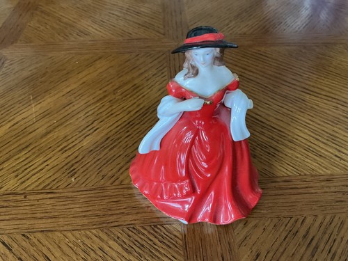 Lady red dress figurine - dress,
