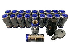 20 Chrome Blue lug nuts for