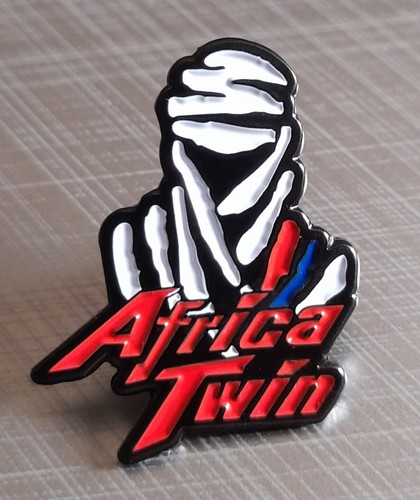 Africa twin metal enamel pin - twin,