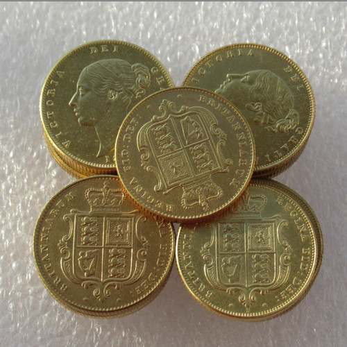 Pieces gold half sovereign - 5,