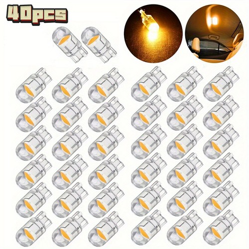 40pcs yellow led t10 - yellow,