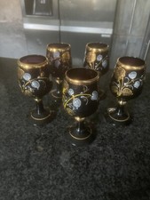 Gold and Glass wine Goblets 