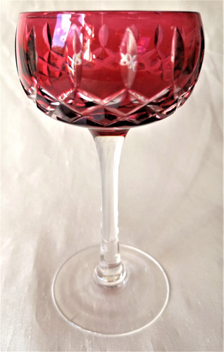 Walsh cranberry overlay cup - cranberry,