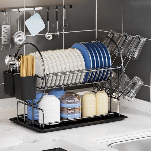 Tier dish drainer rack - tier, with
