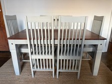 Vintage Mexican Pine Table and 6 Chairs