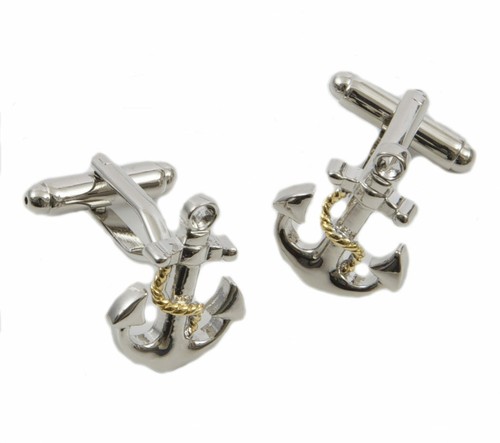 Ships anchor rope cufflinks - ships, &